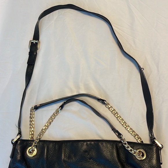 Michael Kors Black Pebbled Leather Crossbody Chain Bag - Picture 5 of 5